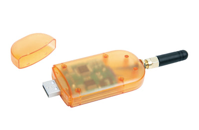 Ασύρματος δέκτης Insize 8205-RECEIVER για γερανοζυγό, USB σε πορτοκαλί διάφανο περίβλημα με κεραία