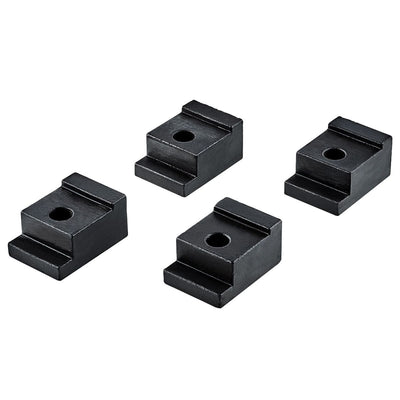 Σετ 4 μαύρα clamps για μέγγενη ATI Kemmler ATI-125-CLAMP, μεταλλικά μπλοκ με οπή στερέωσης