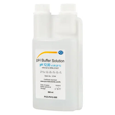 Διάλυμα ρυθμιστικό pH Buffer Solution PCE pH 12.00, φιάλη 500 ml, PCE-PH12-500