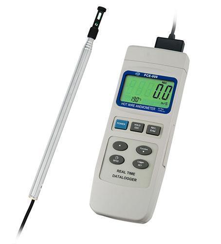 PCE-009 - Ανεμόμετρο - Θερμόμετρο - Μετρητής Παροχής Αέρα- Hot wire (για πολύ χαμηλές ταχύτητες) με μνήμη μετρήσεων