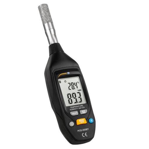 PCE-555BTS - Υγρασιόμετρο & Θερμόμετρο Χώρου - Σημείο Δρόσου - Υγρού Βολβού - Bluetooth για Android και IOS & Sinter Filter