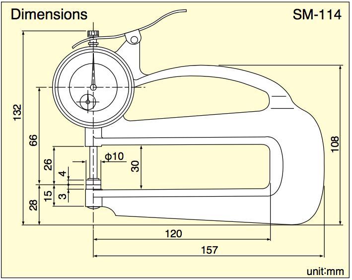 SM-114  - Παχύμετρο μέτρησης χαρτιού, δέρματος (μαλακά υλικά) - Κεραμικά Πέλματα