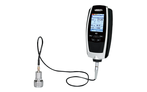 Μετρητής δονήσεων Insize 0024-VM40 με Bluetooth, μαύρη συσκευή με ψηφιακή οθόνη και αισθητήρα δονήσεων.