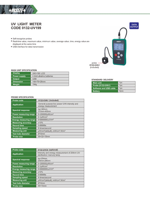 Φωτόμετρο UV για υπεριώδη ακτινοβολία