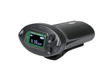 Insize 0523-PD12 Geiger radiation meter, black dosimeter with LCD and mounting clip