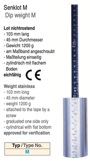 Βαρίδι Ανοξείδωτο 103 x 45 mm 1200g Richter