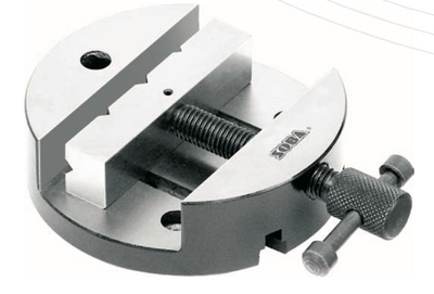 Μεγγενη Soba 110144 για διαιρέτες 75/100 mm, στρογγυλή βάση με οδοντωτές σιαγόνες και κοχλία σύσφιξης