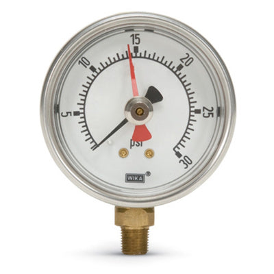 Glycerin Pressure Gauge Maximum Full Inox - CL 1 - Ø100 - Bottom Thread