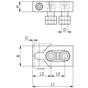 Σχέδιο διαστάσεων δέστρας AMF Bulle 296500
