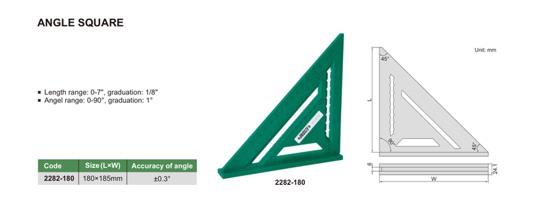 Γωνιά με γραμμογράφηση Insize