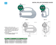 Παχύμετρο μέτρησης χαρτιού, δέρματος (μαλακά υλικά) με ροδάκια Insize