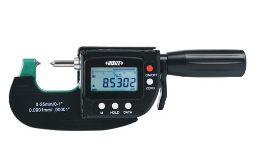 Ψηφιακό μικρόμετρο snap gauge Insize 3359-25 0-25mm με οθόνη LCD και κουμπιά ON/OFF, ZERO, HOLD, DATA