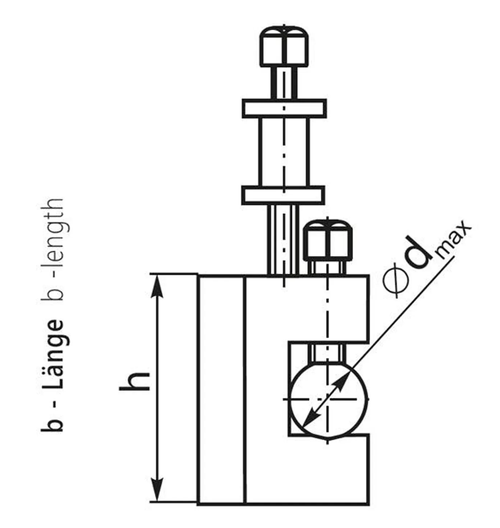 Εργαλειοδέτης με V για στρογγυλή μανέλα Bison