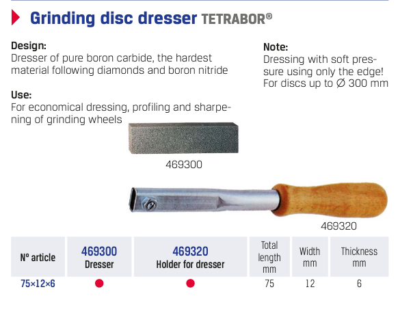 Διαμάντια Καθαρισμού - Διαμορφωσης Σμυριδοτροχών TETRABOR έως Ø 300 mm - Image 2