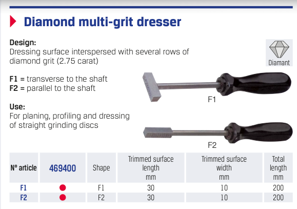 Διαμάντια καθαρισμού - διαμορφωσης Σμυριδοτροχών πολλαπλής κόκκωσης - Image 2
