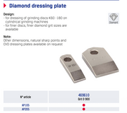 Diamond dressing plate (πλάκα διαμόρφωσης/καθαρισμού) - Image 2