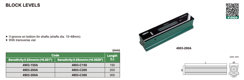 Αλφάδι Ακριβείας Μηχανης Insize