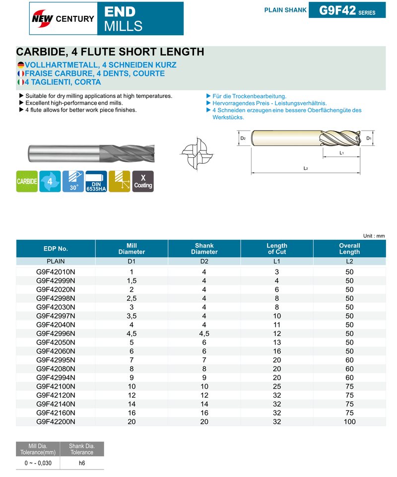 Κονδύλι 4Φτερο Καρβιδίου Επικαλυμμένο Yg