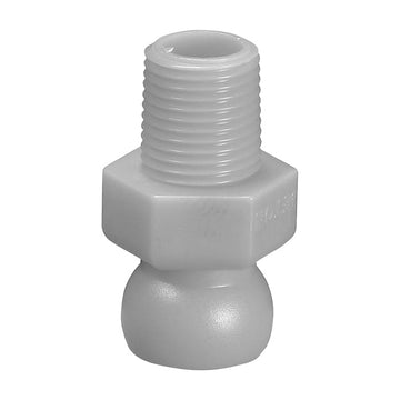Σύνδεσμος Jeton 52025 με σπείρωμα 1/8" BSPT (R) για σύστημα σαπουνελαίου 1/4", λευκό πλαστικό εξάρτημα