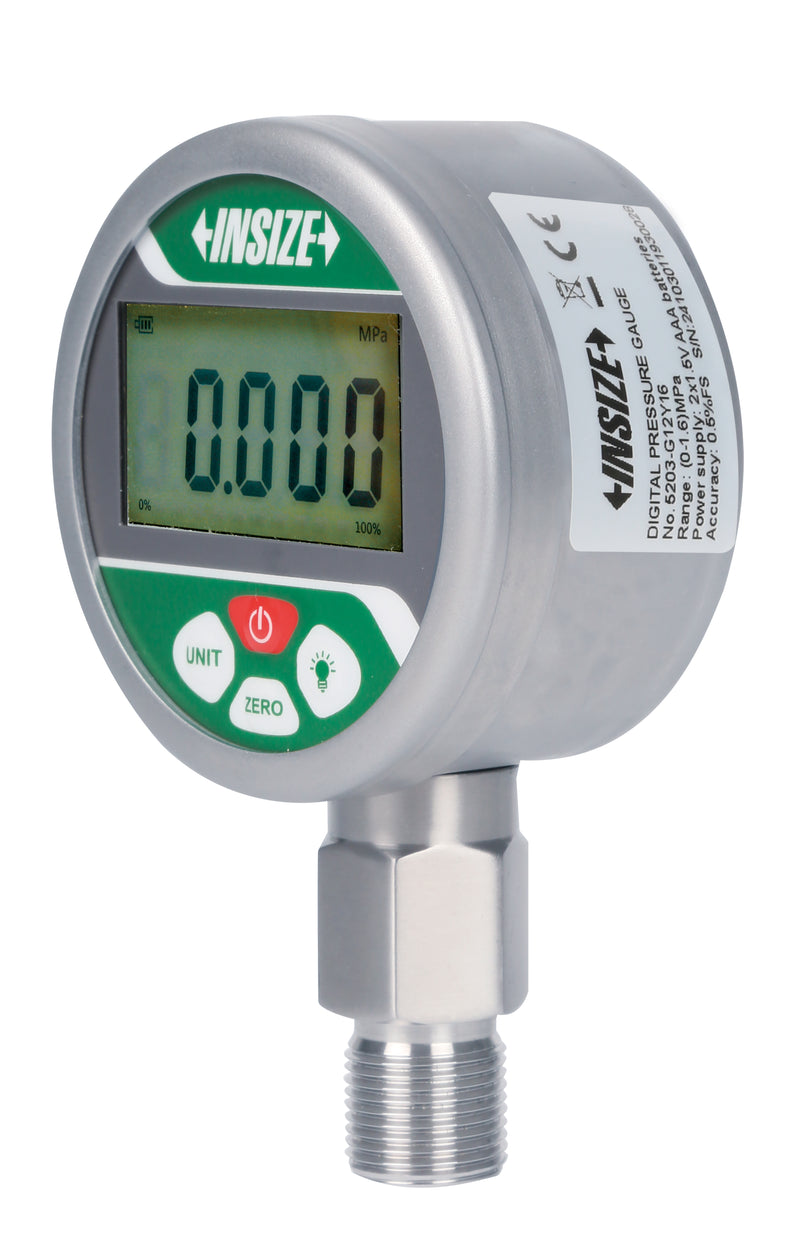 Ψηφιακό Μανόμετρο Ø80mm - Αδιαβροχοποίηση IP50 - Σπείρωμα Κάτω