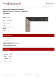 Τεχνικό φυλλάδιο (datasheet) Ultra 5205, γωνιά μαραγκού αλουμινίου