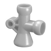 Σύνδεσμος T Jeton 52426 για σύστημα σαπουνελαίου 1/4", γκρι πλαστικό εξάρτημα με τρεις υποδοχές