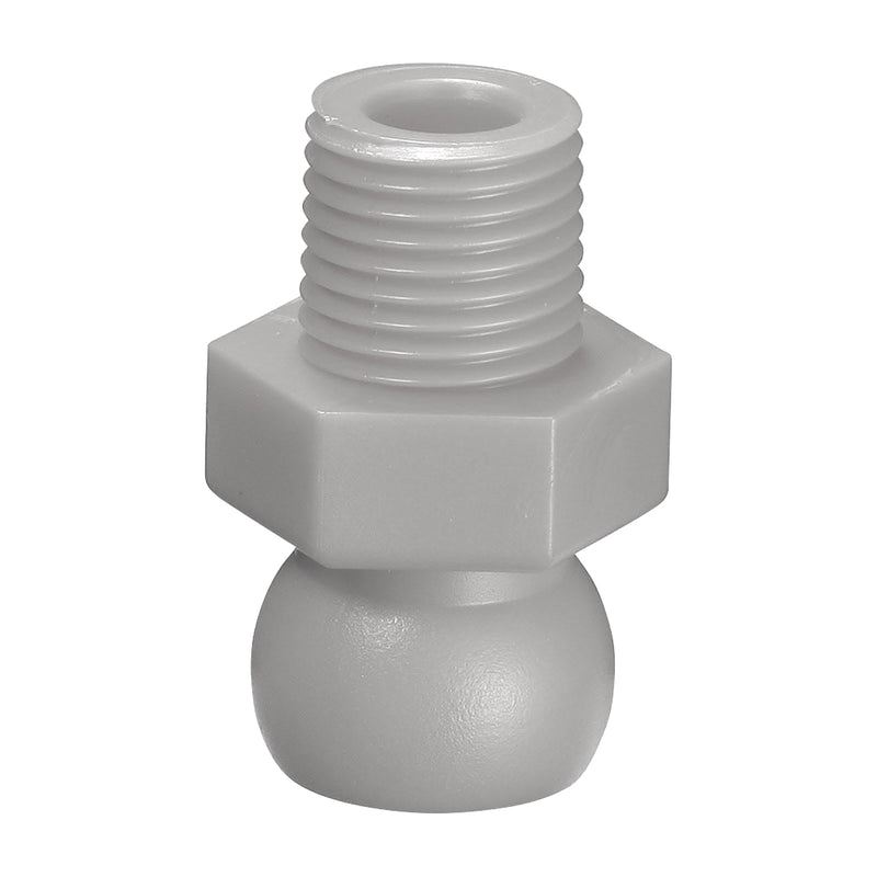 Σύνδεσμος Jeton 53026 με σπείρωμα 1/4", γκρι πλαστικός με εξάγωνο σώμα για σύστημα σαπουνελαίου 3/8" OΞΕΑ
