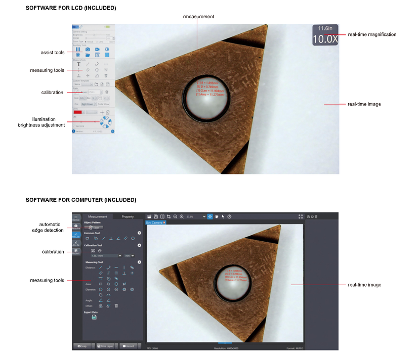 Ψηφιακό Mικροσκόπιο 1080p 10Χ–68.5Χ  Motorised Zoom