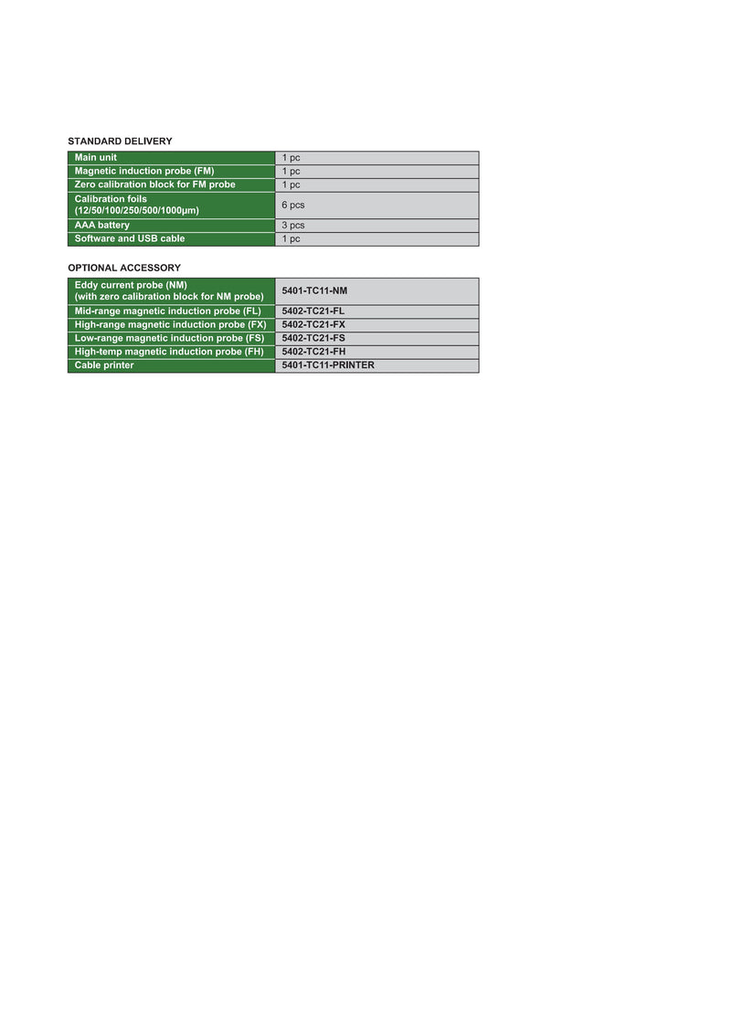 FS Probe Non Ferrous 500 μm για το Παχύμετρο Επικάλυψης 5402-TC21