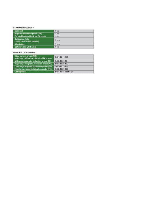 Caliper Coating - Fe Paint High Precision 0.1 μm (Optional Probes)