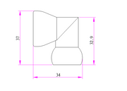 Τεχνικά χαρακτηριστικά 54620 - Σύνδεσμος 90° για Σύστημα Σαπουνελαίου 1/2" για OΞΕΑ