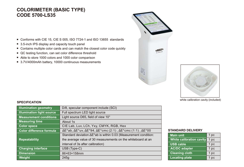 Σπεκτροφωτόμετρο d/8° Insize