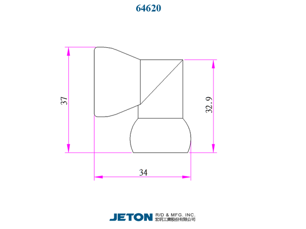 Τεχνικά χαρακτηριστικά V-64620 - Σύνδεσμος 90° για Σύστημα Σαπουνελαίου 1/2"