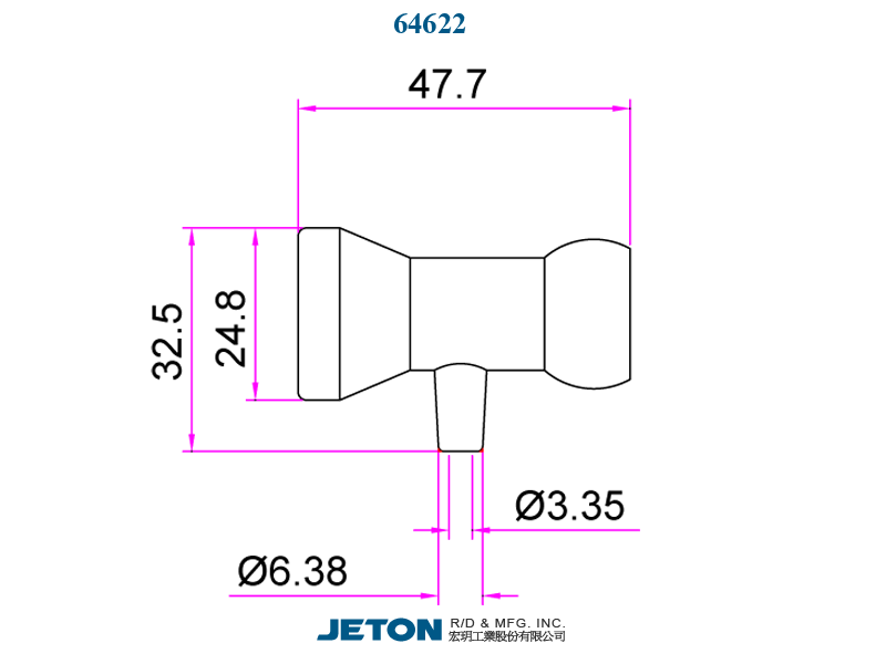SideFlow Connector with Nozzle for Coolant System 1/2"