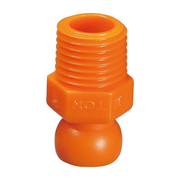 Σύνδεσμος σπειρώματος Jeton V-82026A 1/4" NPT, πορτοκαλί πλαστικός με εξάγωνη βάση και σπείρωμα