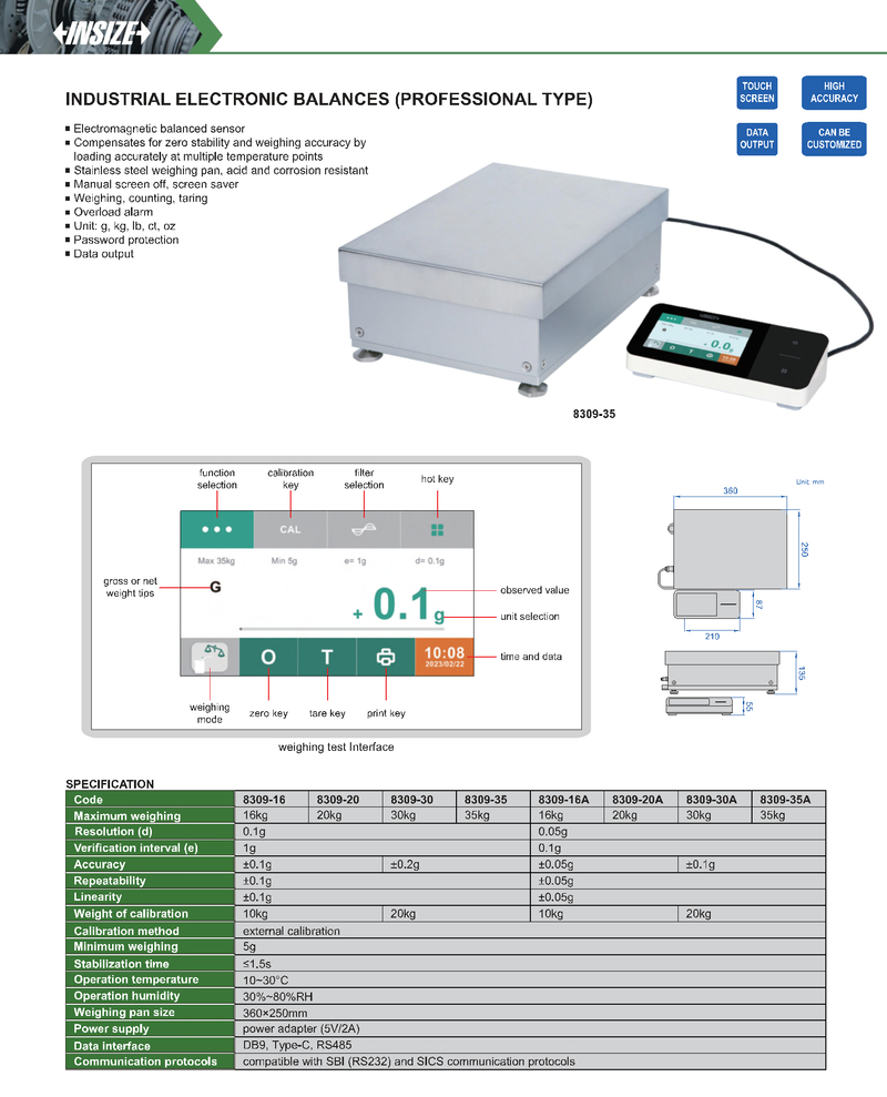Heavy Duty Electronic Scale up to 35 kg - Reading 0.05-0.1 g