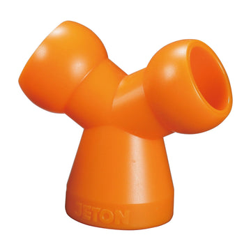 Jeton 1/2" Y connector for coolant hose system, orange plastic fitting, V-84048