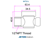 Τεχνικά χαρακτηριστικά V-84724 - Διακόπτης 1/2" Θηλυκό Σπείρωμα για Σύστημα Σαπουνελαίου 1/2"