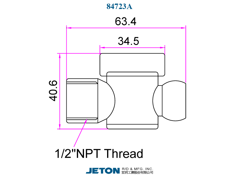 Τεχνικά χαρακτηριστικά V-84724 - Διακόπτης 1/2" Θηλυκό Σπείρωμα για Σύστημα Σαπουνελαίου 1/2"