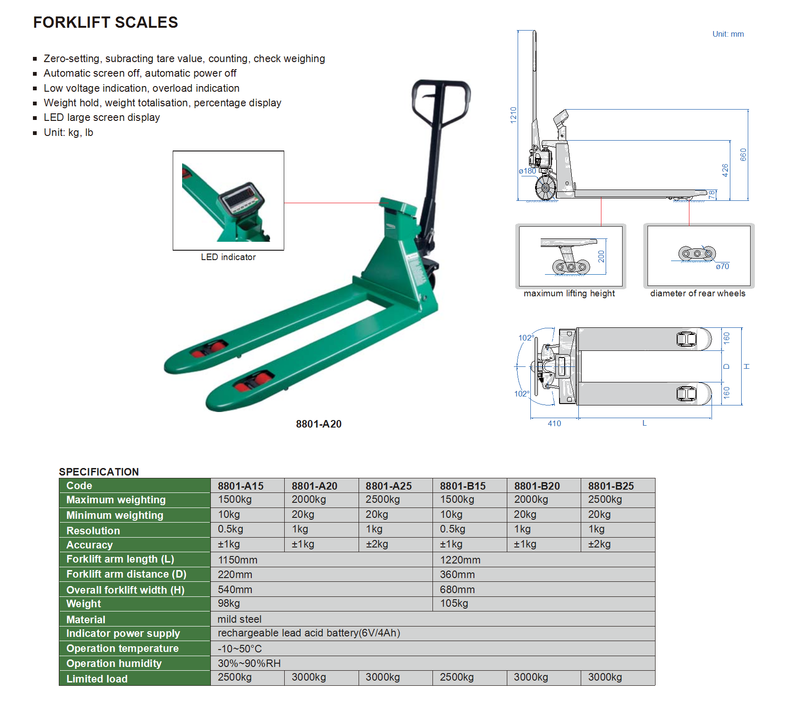 Περονοφορός Ζυγός Ανύψωσης έως 3000kg