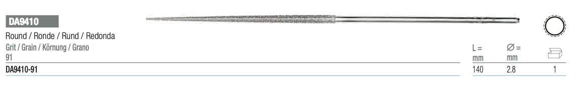 Handheld Round Diamond File