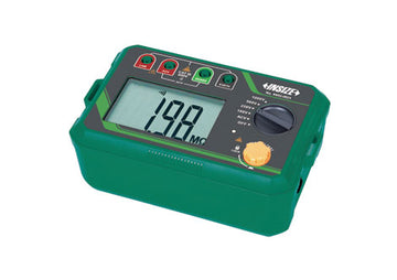 Μετρητής μόνωσης Insize 9452-IR21 1000V, πράσινος με μεγάλη LCD οθόνη, επιλογέα και ακροδέκτες μέτρησης