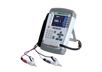 Φορητό DC ωμόμετρο Insize 9650-HA20 με οθόνη LCD, πληκτρολόγιο και καλώδια μέτρησης με κροκοδειλάκια/ακίδες