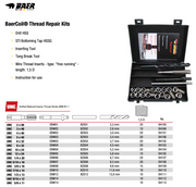 Σετ Επιδιόρθωσης Σπειρωμάτων Αμερικάνικο 1.5D  (Δεν περιλαμβάνει Τρυπάνι) Baer