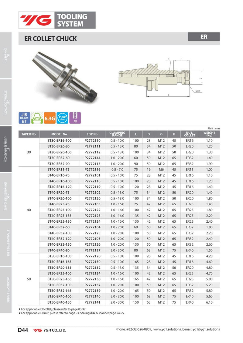 Κώνος BT για Collet ER 6.3G 15,000 RPM - Image 3