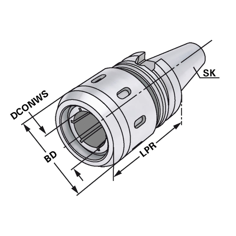 Κώνος BT της Kemmler για βαριές κατεργασίες, collet HSK (High Clamping Force) - Image 2