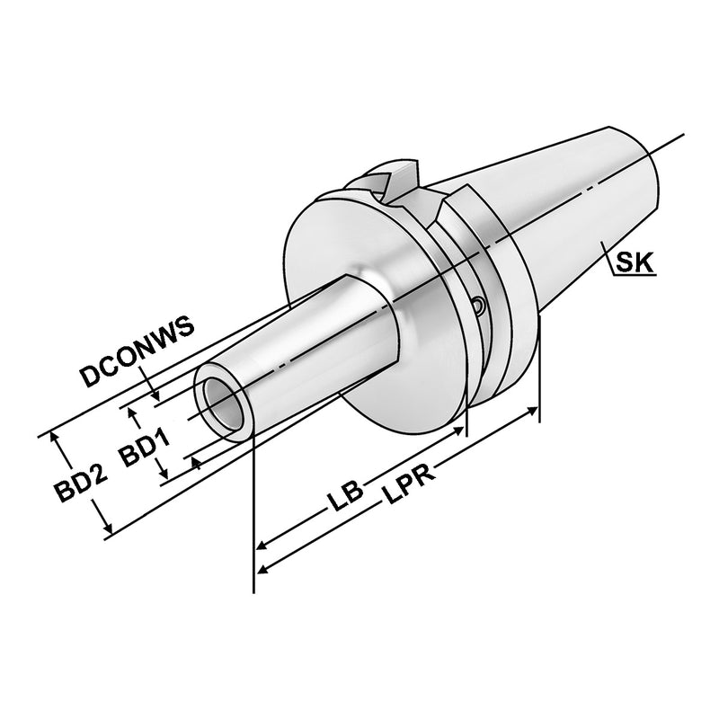 Κώνος BT για βιδωτές φρεζοκεφαλές Kemmler (COPY MILL) - Image 2