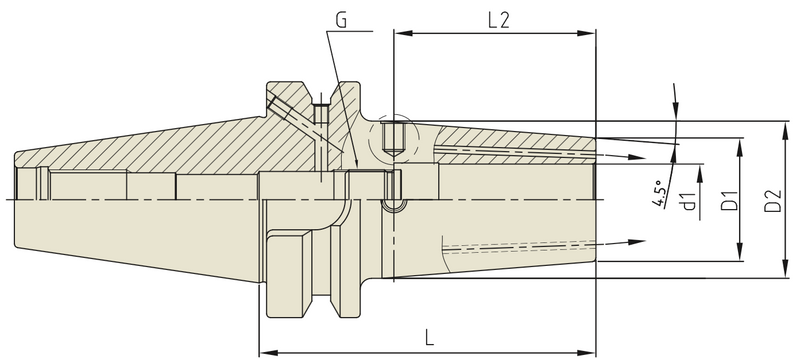 Κώνος BT Shrink Fit της YG με έξτρα κανάλια και τρύπες για σαπουνέλαιο - Image 2