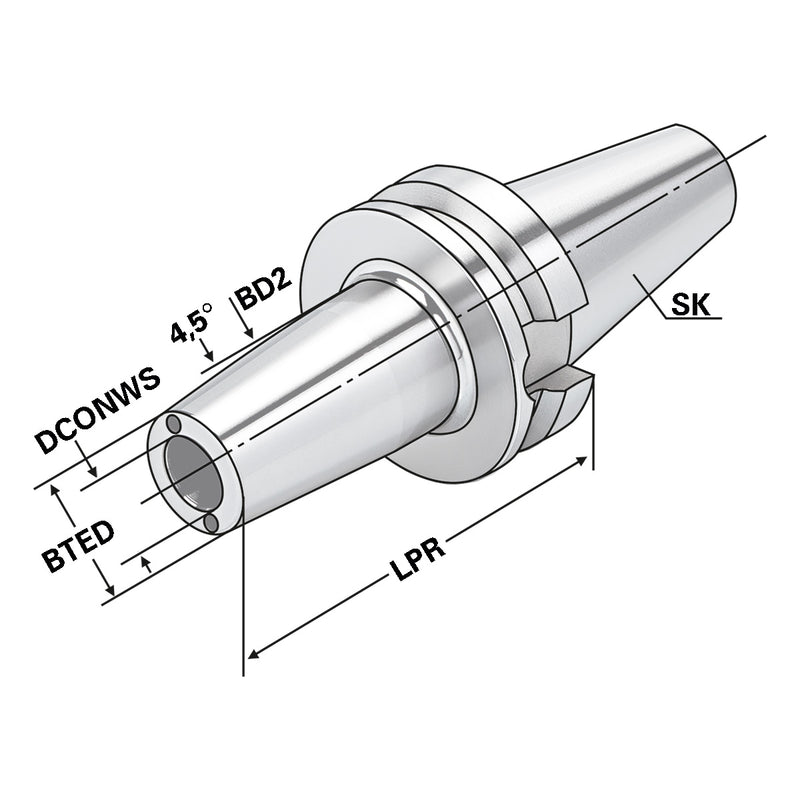 Κώνος BT Shrink Fit της Kemmler με έξτρα κανάλια και τρύπες για σαπουνέλαιο - Image 2