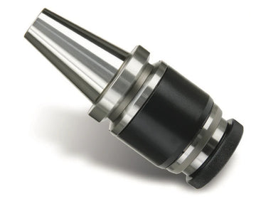 Yg BT-TC BT tapping chuck, silver metal with black body and knurled clamping ring